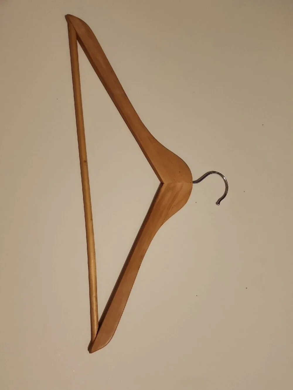 Wooden Suit Hangers - Natural Wood Tone (Set of 5)